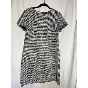NWT Calvin Klein Black & White‎ Short Sleeve Dress Exposed Zipper Size 12 EUC P9
